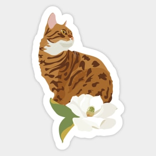 Bengal Cat Illustration Sticker